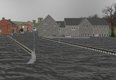 Morpeth Flood Risk Visualisation: bridge view